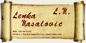 Lenka Masalović vizit kartica